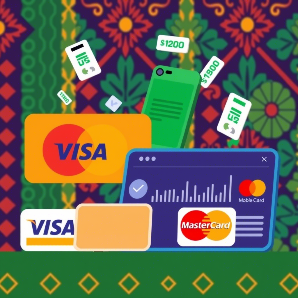 Payment methods accepted by NdelPay including MTN Mobile Money, Vodafone Cash, AirtelTigo Money, Visa, and Mastercard